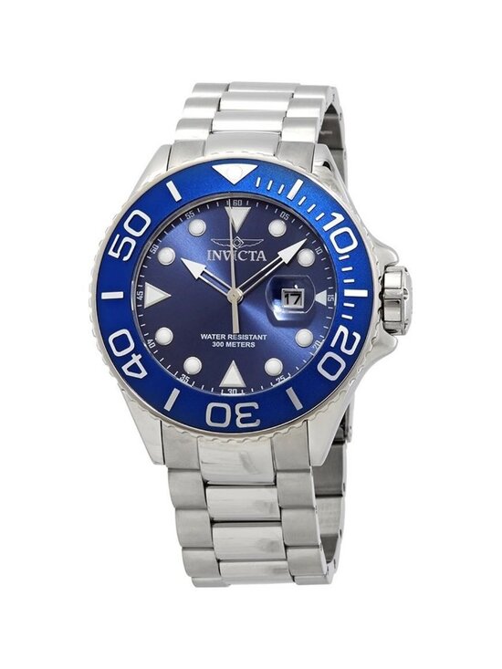NWT Invicta Grand Diver Quartz Blue Dial Stainless Steel Men\'s Watch